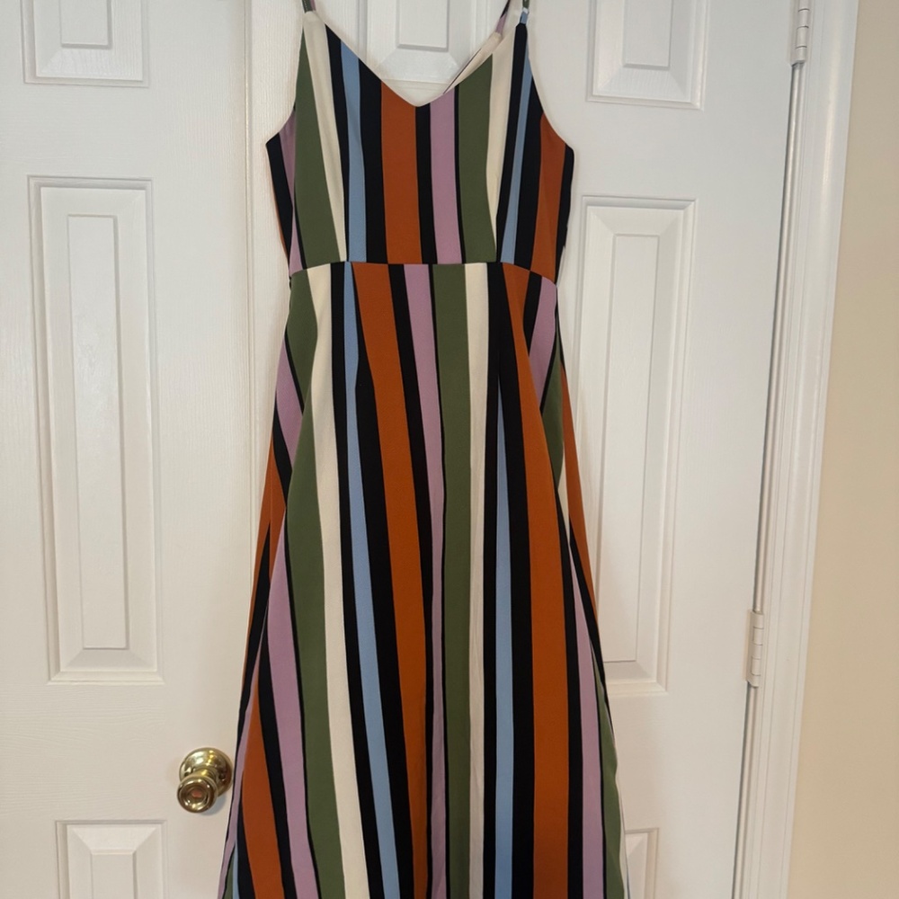 NWOT Blu Pepper Striped Wrap High Low Dress - Picture 4 of 5